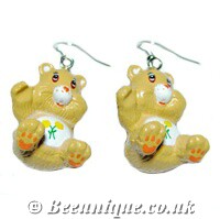 Care Bear Brown Earrings - Click Image to Close