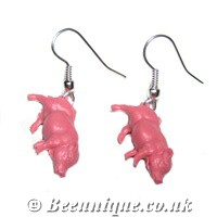 Mini Pig Earrings - Click Image to Close