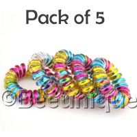 Rubber Hair Ties NEON (5) - Click Image to Close