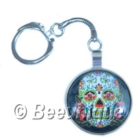 Mexican Skull Front Cabochon KR - Click Image to Close