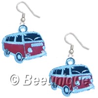 VW Campervan Earrings - Click Image to Close