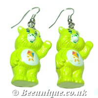 Care Bear Lime Earrings - Click Image to Close