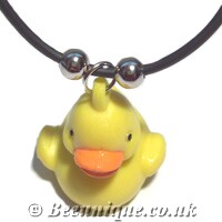 Yellow Duck Necklace - Click Image to Close