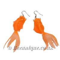 Goldfish Tail Earrings - Click Image to Close