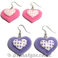 Polka Heart Earrings