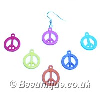 Mini Coloured Peace Earrings