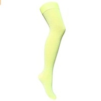 Lurex/Shimmer Neon Yellow Socks